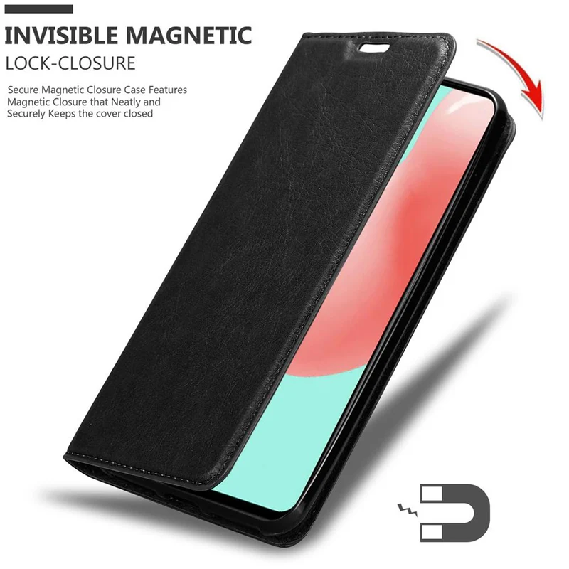 Cadorabo Hülle kompatibel mit Samsung Galaxy A41 Schutzhülle mit Magnetverschluss, Standfunktion und Kartenfach