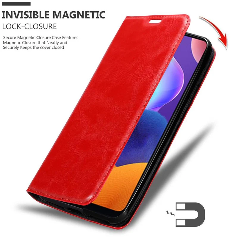Cadorabo Hülle kompatibel mit Samsung Galaxy A31 Schutzhülle mit Magnetverschluss, Standfunktion und Kartenfach