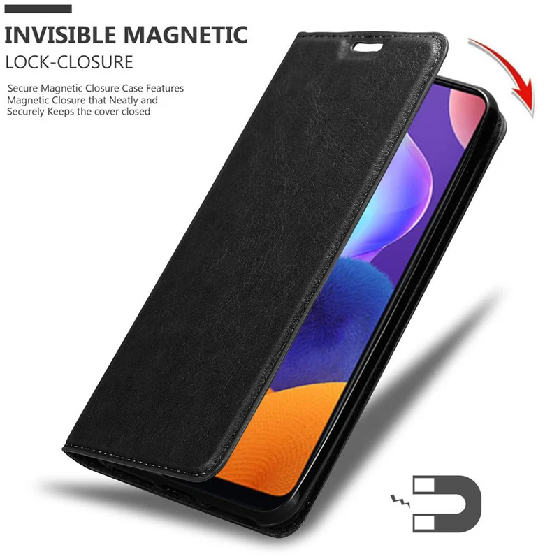 Cadorabo Hülle kompatibel mit Samsung Galaxy A31 Schutzhülle mit Magnetverschluss, Standfunktion und Kartenfach