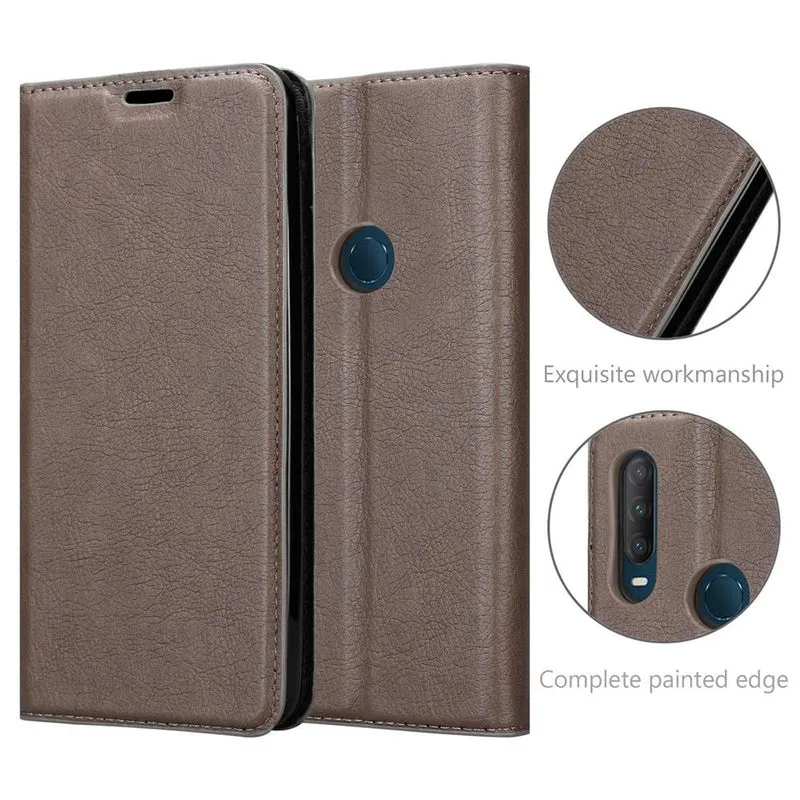 Cadorabo Hülle kompatibel mit Alcatel 1S 2020 Schutzhülle mit Magnetverschluss, Standfunktion und Kartenfach