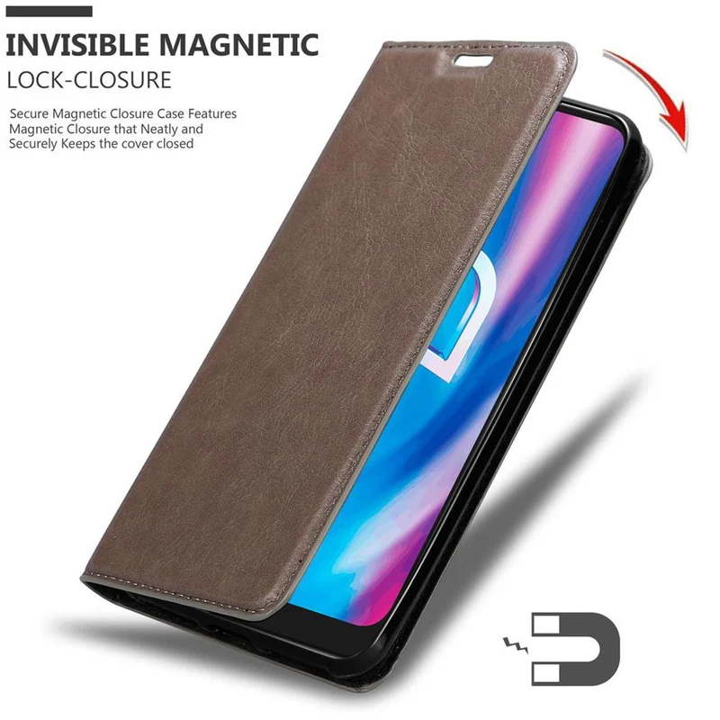 Cadorabo Hülle kompatibel mit Alcatel 1S 2020 Schutzhülle mit Magnetverschluss, Standfunktion und Kartenfach