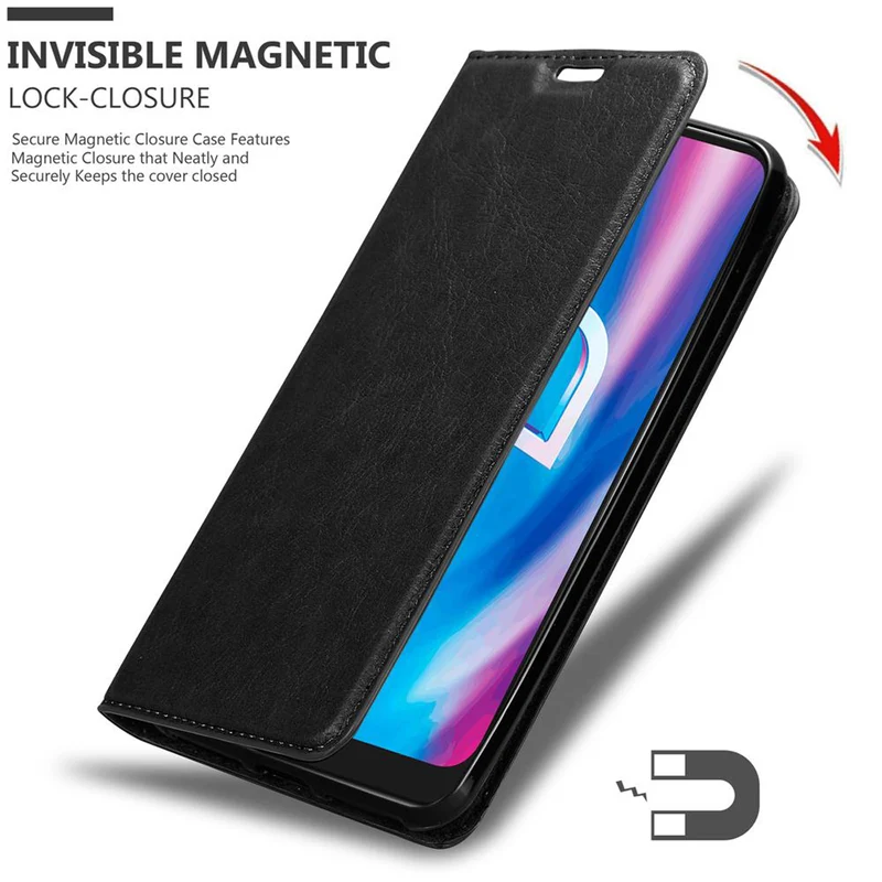 Cadorabo Hülle kompatibel mit Alcatel 1S 2020 Schutzhülle mit Magnetverschluss, Standfunktion und Kartenfach