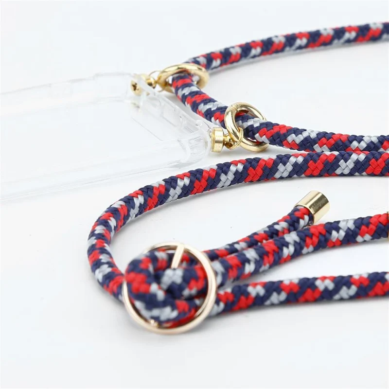 Cadorabo Handy Kette kompatibel mit Samsung Galaxy A91 / S10 LITE / M80s Silikon Schutzhülle mit Gold Ringen, Kordel Band und abnehmbarem Etui