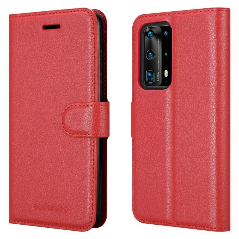 Cadorabo Hülle kompatibel mit Huawei P40 PRO / P40 PRO+ Schutzhülle mit Magnetverschluss, Standfunktion und Kartenfach