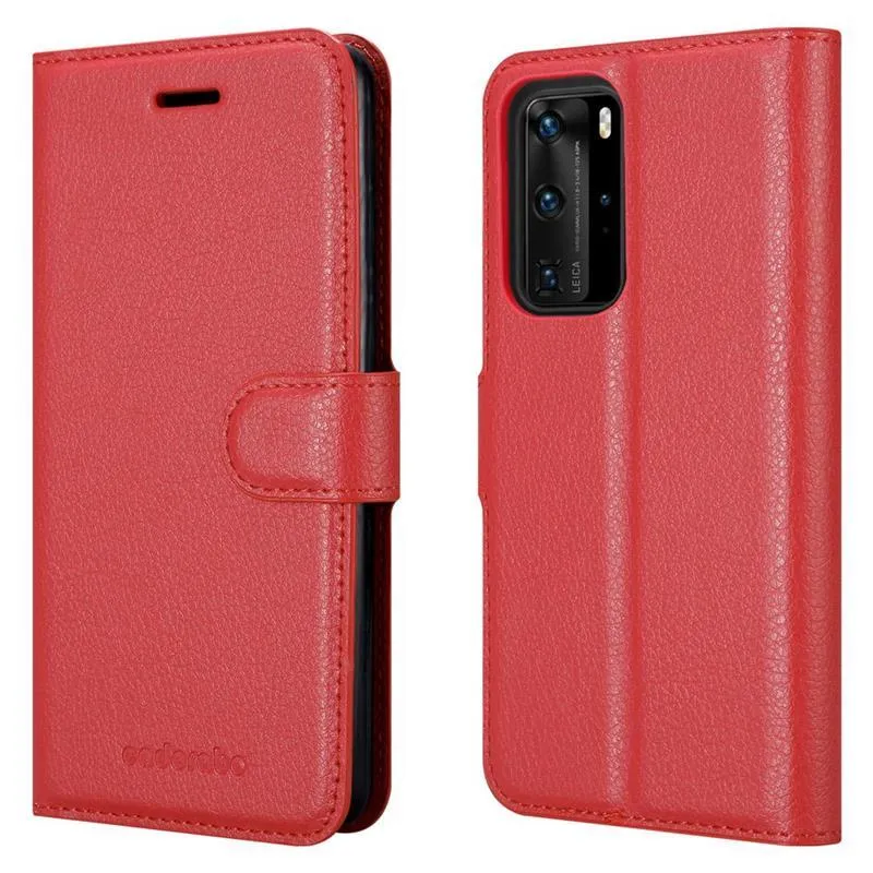 Cadorabo Hülle kompatibel mit Huawei P40 Schutzhülle mit Magnetverschluss, Standfunktion und Kartenfach