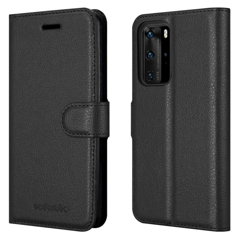Cadorabo Hülle kompatibel mit Huawei P40 Schutzhülle mit Magnetverschluss, Standfunktion und Kartenfach