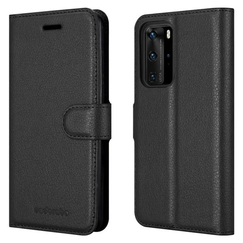 Cadorabo Hülle kompatibel mit Huawei P40 Schutzhülle mit Magnetverschluss, Standfunktion und Kartenfach