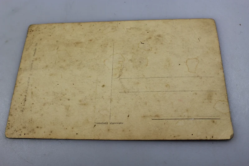 Postkarte mit Benito Mussolini