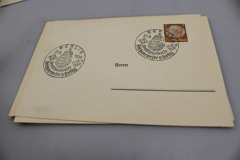 # 7 verschiedene Briefmarken mit 7 verschiedenen Abstempelungen