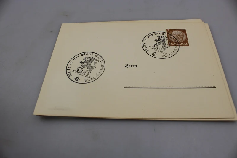 # 7 verschiedene Briefmarken mit 7 verschiedenen Abstempelungen
