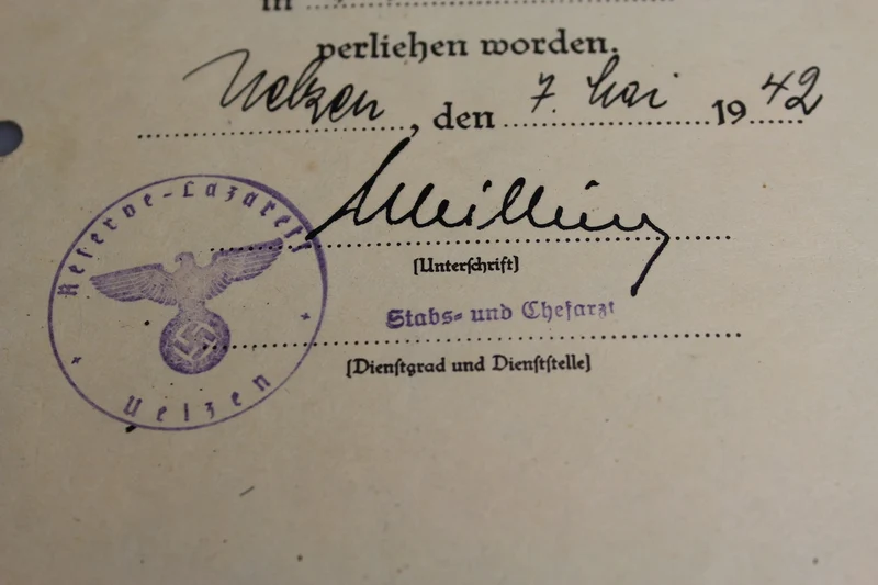 Verwundungszertifikate zweiter und dritter Klasse