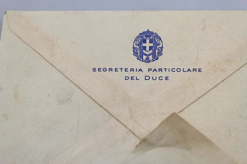Persönliches Sekretariat des Duce. Kondolenzkarte