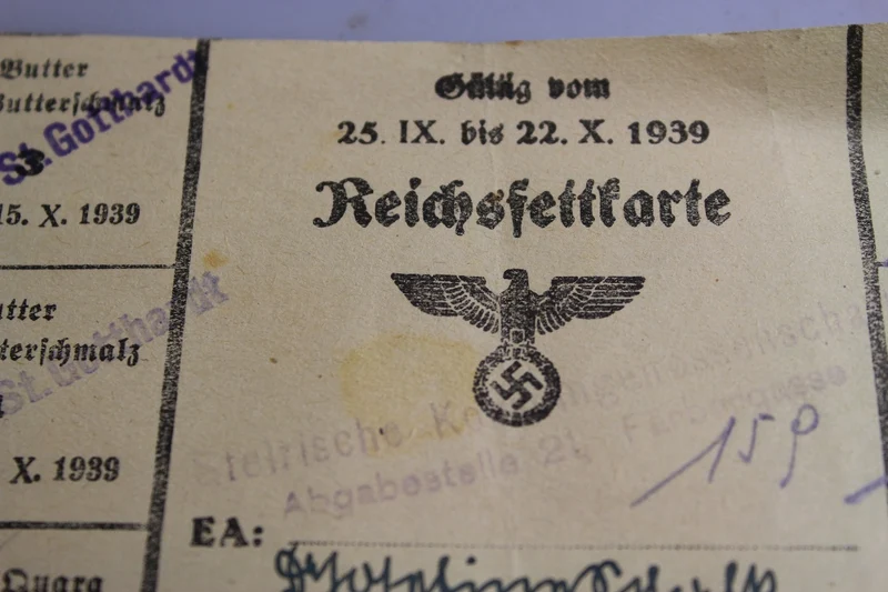 Lebensmittelkarte 1939
