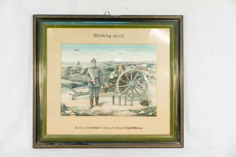 WW1 Zertifikat im Rahmen 59x52 cm