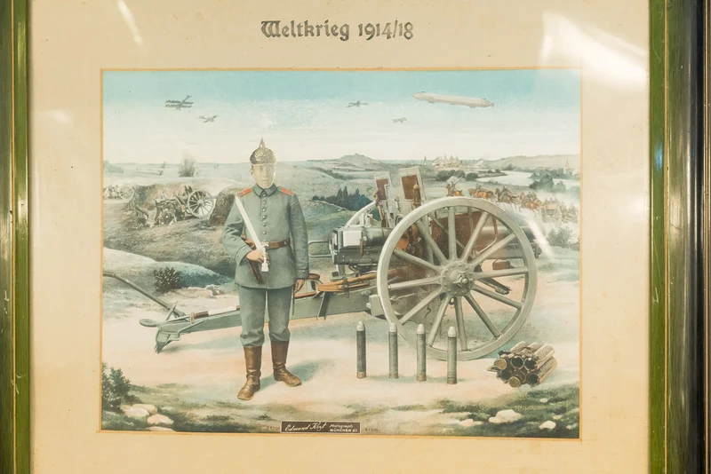WW1 Zertifikat im Rahmen 59x52 cm