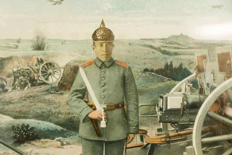 WW1 Zertifikat im Rahmen 59x52 cm