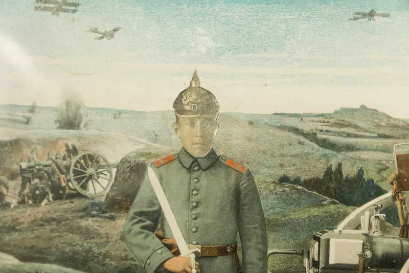 WW1 Zertifikat im Rahmen 59x52 cm