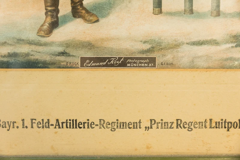 WW1 Zertifikat im Rahmen 59x52 cm