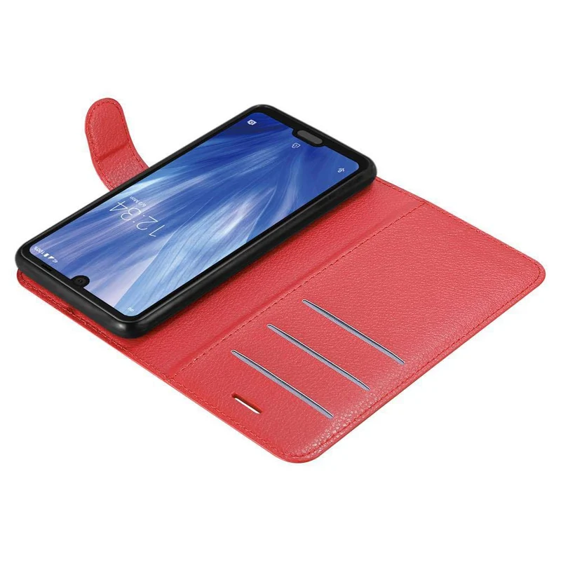 Cadorabo Hülle kompatibel mit Sharp Aquos R3 Schutzhülle mit Magnetverschluss, Standfunktion und Kartenfach