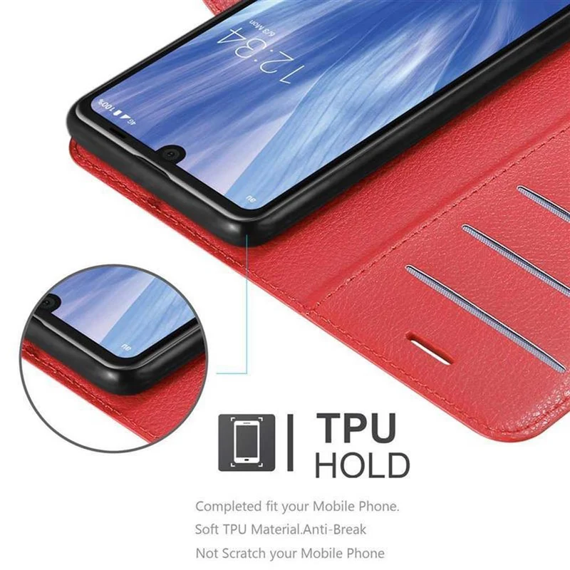Cadorabo Hülle kompatibel mit Sharp Aquos R3 Schutzhülle mit Magnetverschluss, Standfunktion und Kartenfach
