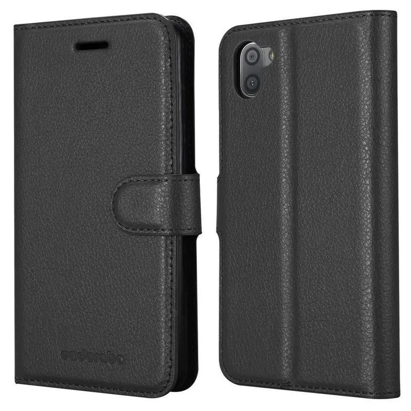 Cadorabo Hülle kompatibel mit Sharp Aquos R3 Schutzhülle mit Magnetverschluss, Standfunktion und Kartenfach