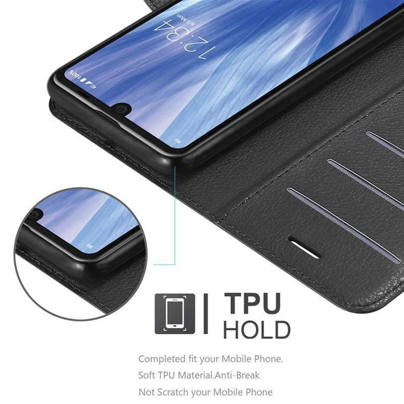 Cadorabo Hülle kompatibel mit Sharp Aquos R3 Schutzhülle mit Magnetverschluss, Standfunktion und Kartenfach