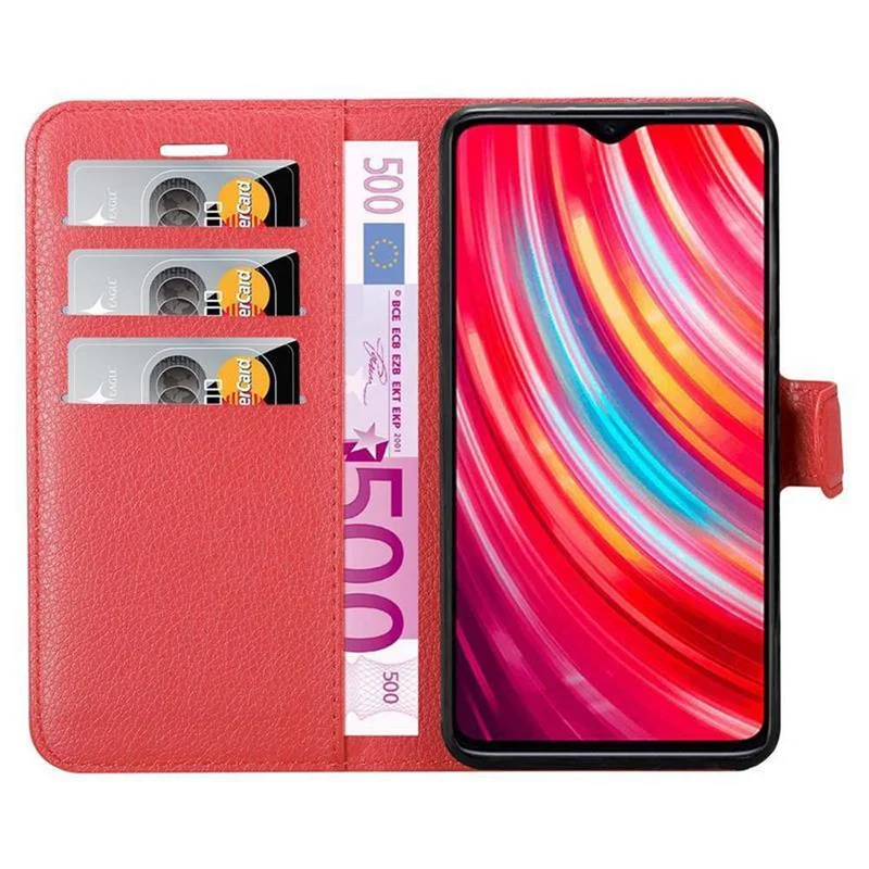 Cadorabo Hülle kompatibel mit Xiaomi RedMi NOTE 8 PRO Schutzhülle mit Magnetverschluss, Standfunktion und Kartenfach