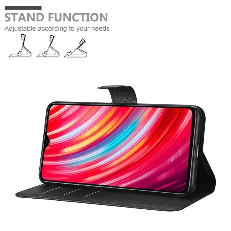 Cadorabo Hülle kompatibel mit Xiaomi RedMi NOTE 8 PRO Schutzhülle mit Magnetverschluss, Standfunktion und Kartenfach