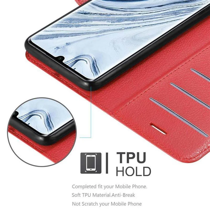 Cadorabo Hülle kompatibel mit Xiaomi RedMi NOTE 10 4G / RedMi NOTE 10S Schutzhülle mit Magnetverschluss, Standfunktion und Kartenfach