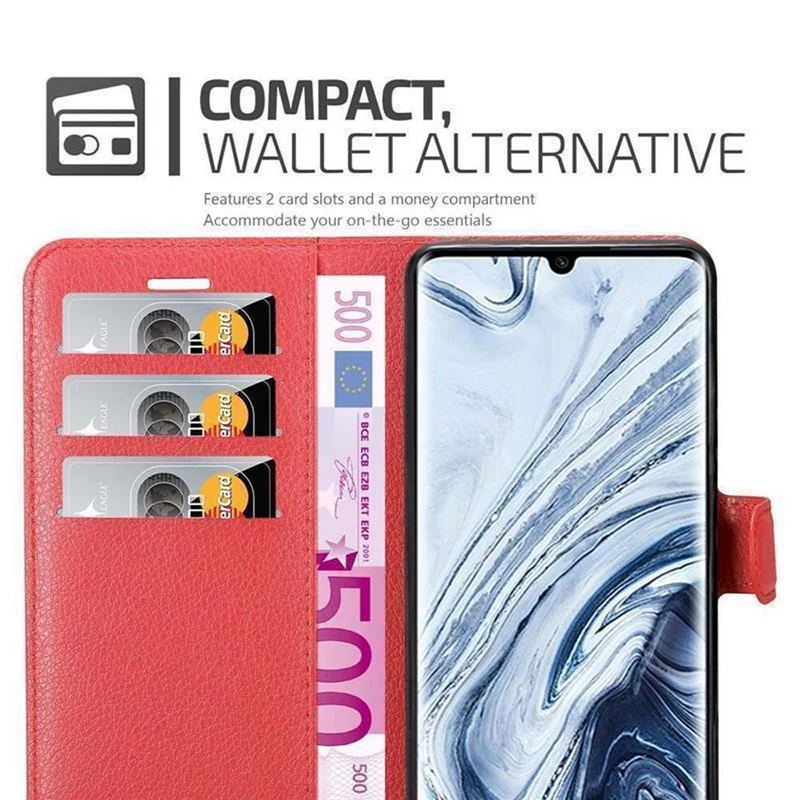 Cadorabo Hülle kompatibel mit Xiaomi RedMi NOTE 10 4G / RedMi NOTE 10S Schutzhülle mit Magnetverschluss, Standfunktion und Kartenfach