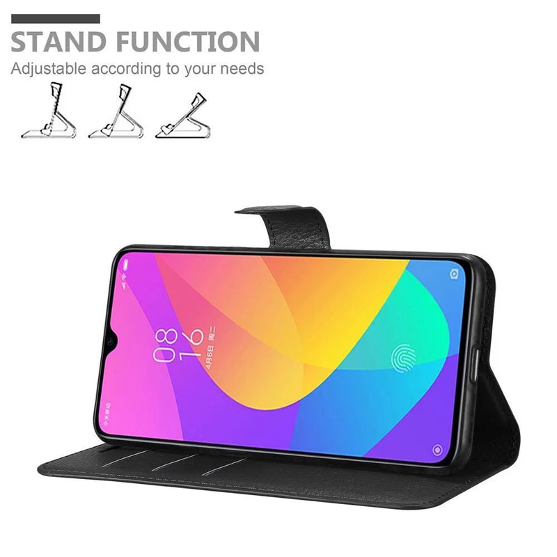 Cadorabo Hülle kompatibel mit Xiaomi Mi CC9 Schutzhülle mit Magnetverschluss, Standfunktion und Kartenfach