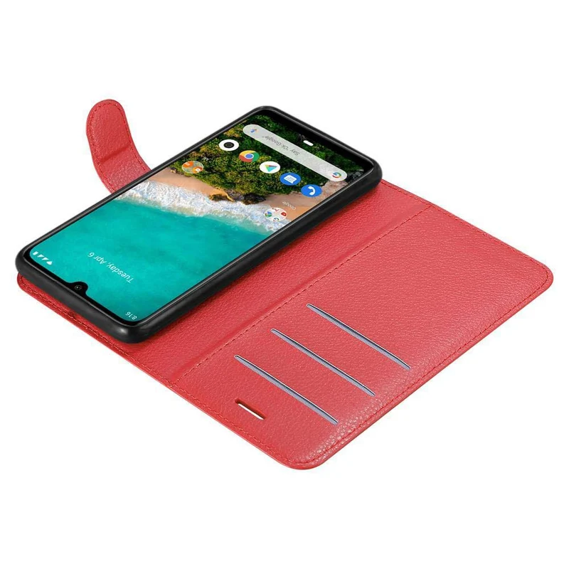 Cadorabo Hülle kompatibel mit Xiaomi Mi A3 Schutzhülle mit Magnetverschluss, Standfunktion und Kartenfach
