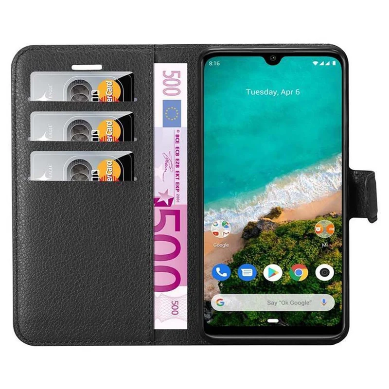 Cadorabo Hülle kompatibel mit Xiaomi Mi A3 Schutzhülle mit Magnetverschluss, Standfunktion und Kartenfach