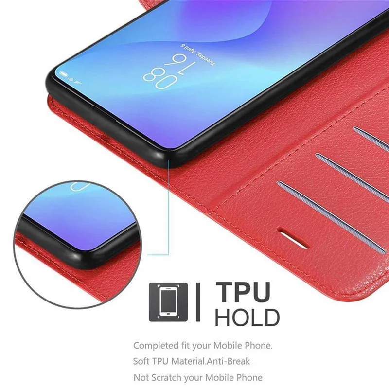 Cadorabo Hülle kompatibel mit Xiaomi Mi 9T / Mi 9T PRO / RedMi K20 / RedMi K20 PRO Schutzhülle mit Magnetverschluss, Standfunktion und Kartenfach