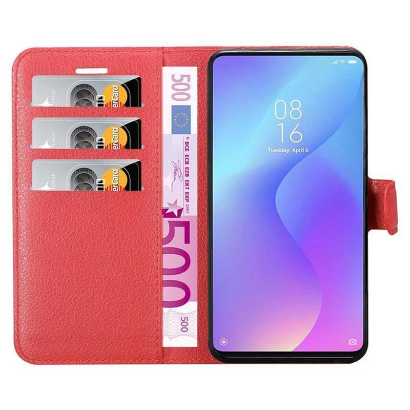 Cadorabo Hülle kompatibel mit Xiaomi Mi 9T / Mi 9T PRO / RedMi K20 / RedMi K20 PRO Schutzhülle mit Magnetverschluss, Standfunktion und Kartenfach