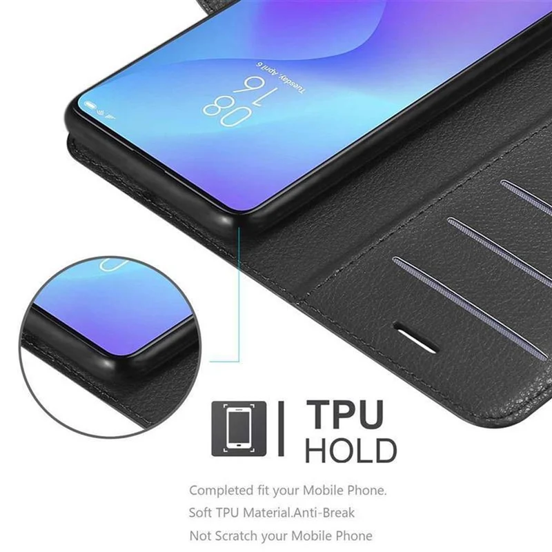 Cadorabo Hülle kompatibel mit Xiaomi Mi 9T / Mi 9T PRO / RedMi K20 / RedMi K20 PRO Schutzhülle mit Magnetverschluss, Standfunktion und Kartenfach