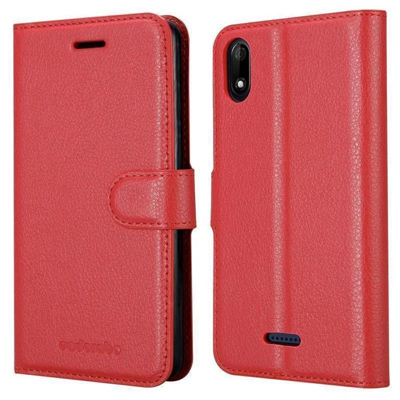 Cadorabo Hülle kompatibel mit WIKO Y60 Schutzhülle mit Magnetverschluss, Standfunktion und Kartenfach