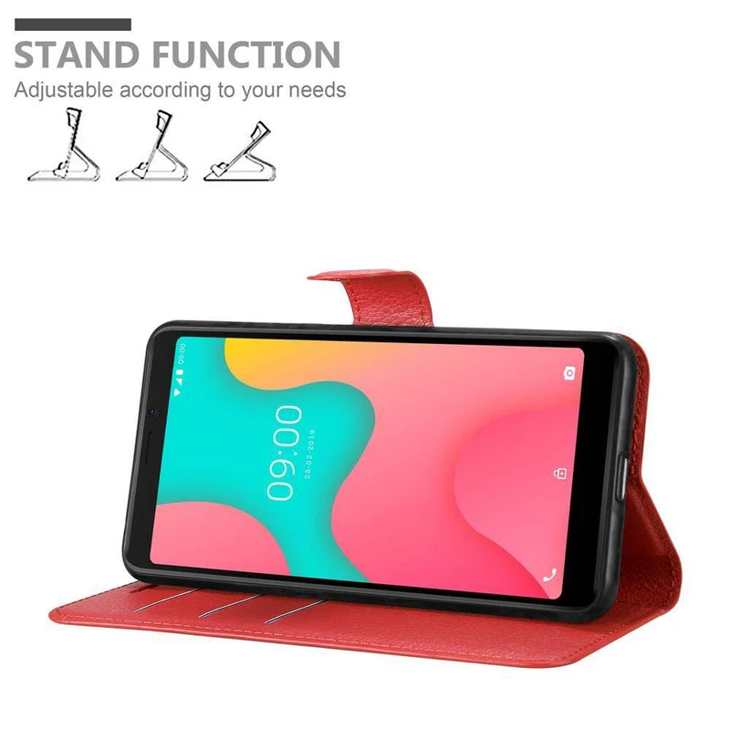 Cadorabo Hülle kompatibel mit WIKO Y60 Schutzhülle mit Magnetverschluss, Standfunktion und Kartenfach
