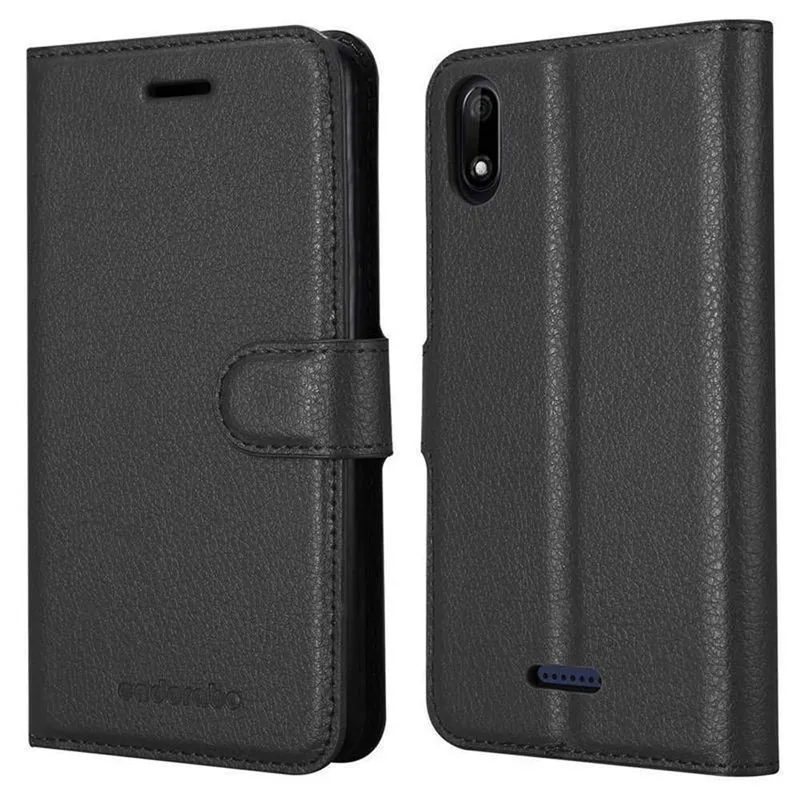 Cadorabo Hülle kompatibel mit WIKO Y60 Schutzhülle mit Magnetverschluss, Standfunktion und Kartenfach