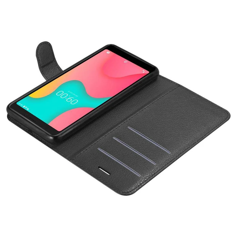 Cadorabo Hülle kompatibel mit WIKO Y60 Schutzhülle mit Magnetverschluss, Standfunktion und Kartenfach