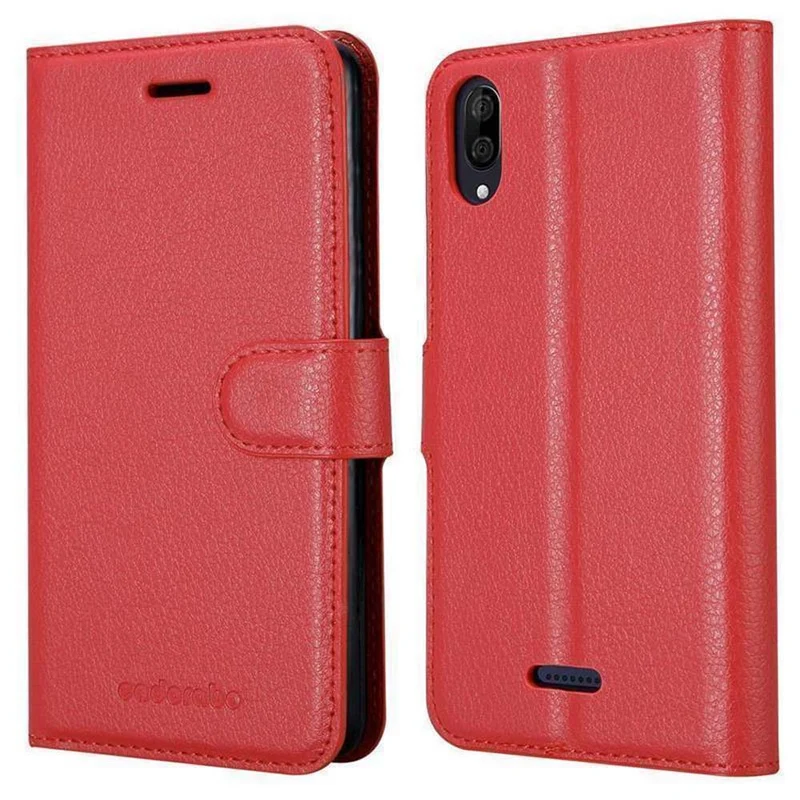 Cadorabo Hülle kompatibel mit WIKO Y80 Schutzhülle mit Magnetverschluss, Standfunktion und Kartenfach