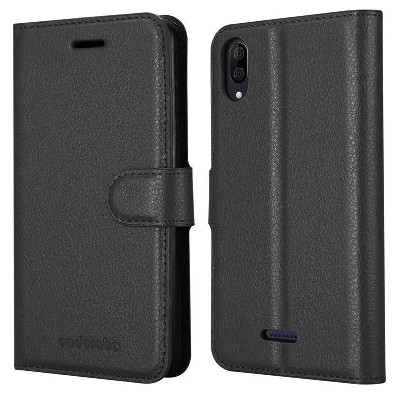 Cadorabo Hülle kompatibel mit WIKO Y80 Schutzhülle mit Magnetverschluss, Standfunktion und Kartenfach