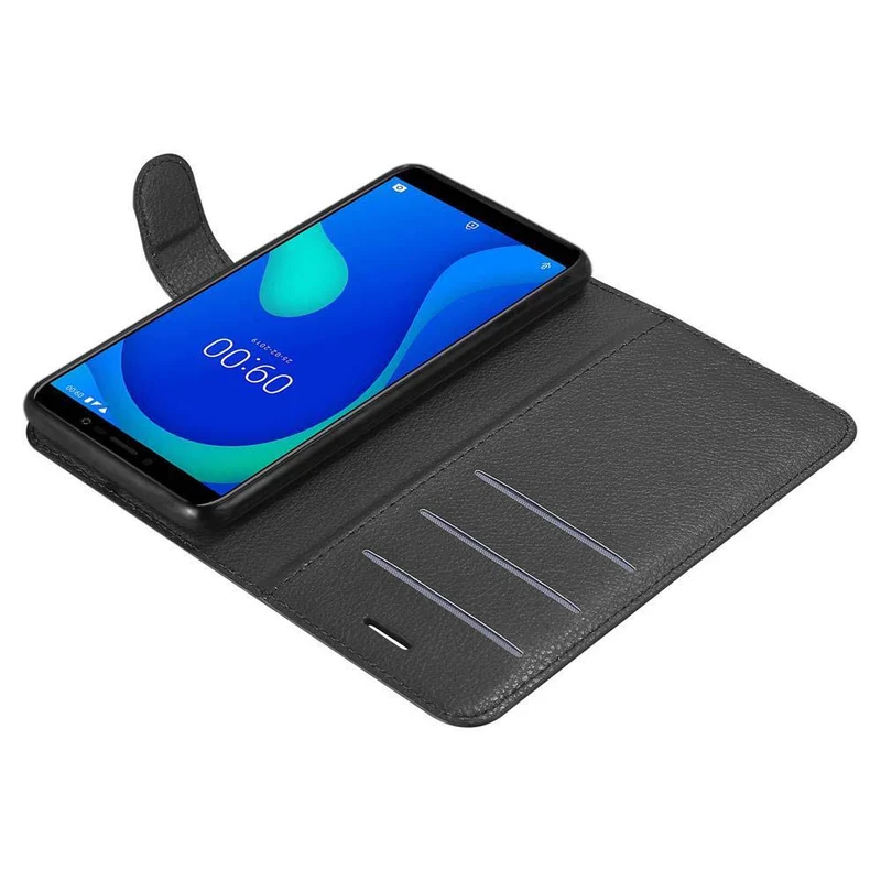 Cadorabo Hülle kompatibel mit WIKO Y80 Schutzhülle mit Magnetverschluss, Standfunktion und Kartenfach