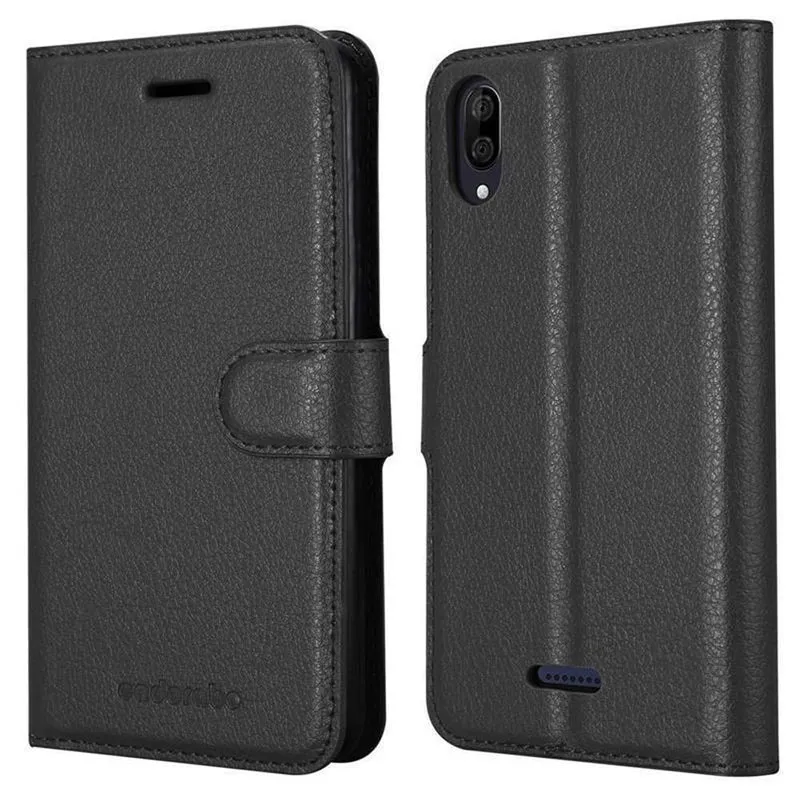 Cadorabo Hülle kompatibel mit WIKO Y80 Schutzhülle mit Magnetverschluss, Standfunktion und Kartenfach