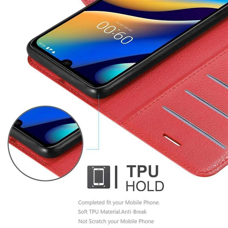 Cadorabo Hülle kompatibel mit WIKO VIEW 3 LITE Schutzhülle mit Magnetverschluss, Standfunktion und Kartenfach