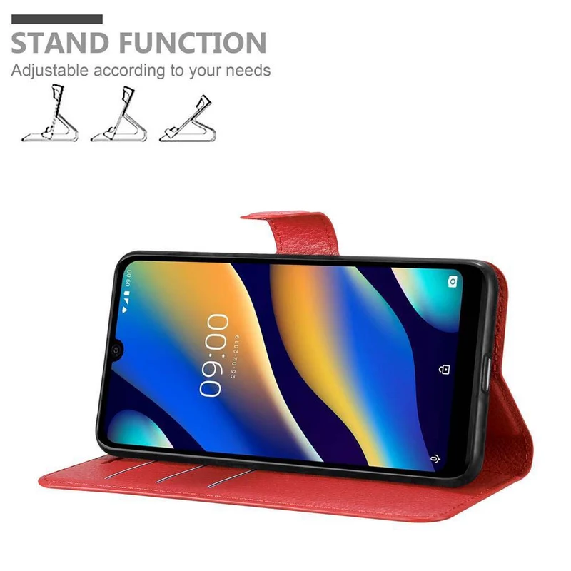 Cadorabo Hülle kompatibel mit WIKO VIEW 3 LITE Schutzhülle mit Magnetverschluss, Standfunktion und Kartenfach