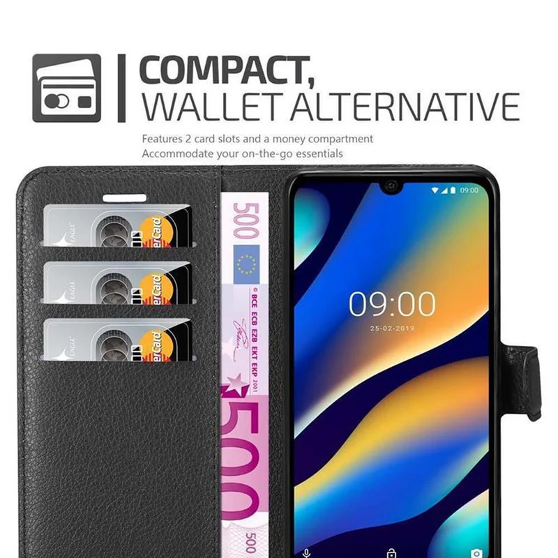 Cadorabo Hülle kompatibel mit WIKO VIEW 3 LITE Schutzhülle mit Magnetverschluss, Standfunktion und Kartenfach