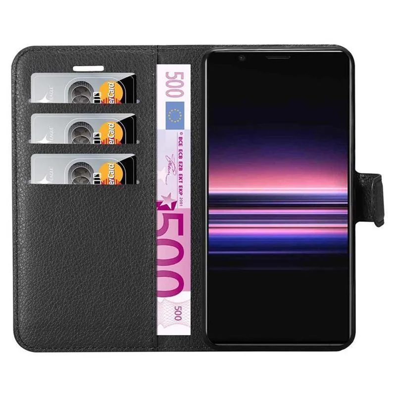 Cadorabo Hülle kompatibel mit Sony Xperia 5 Schutzhülle mit Magnetverschluss, Standfunktion und Kartenfach