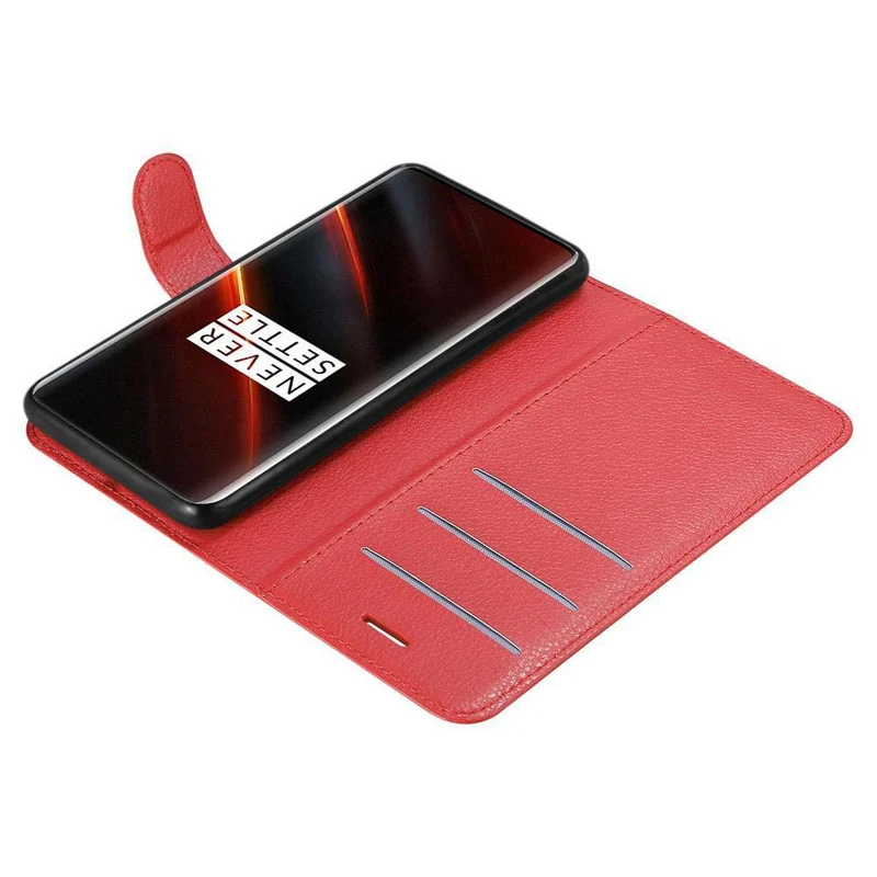 Cadorabo Hülle kompatibel mit OnePlus 7T PRO Schutzhülle mit Magnetverschluss, Standfunktion und Kartenfach