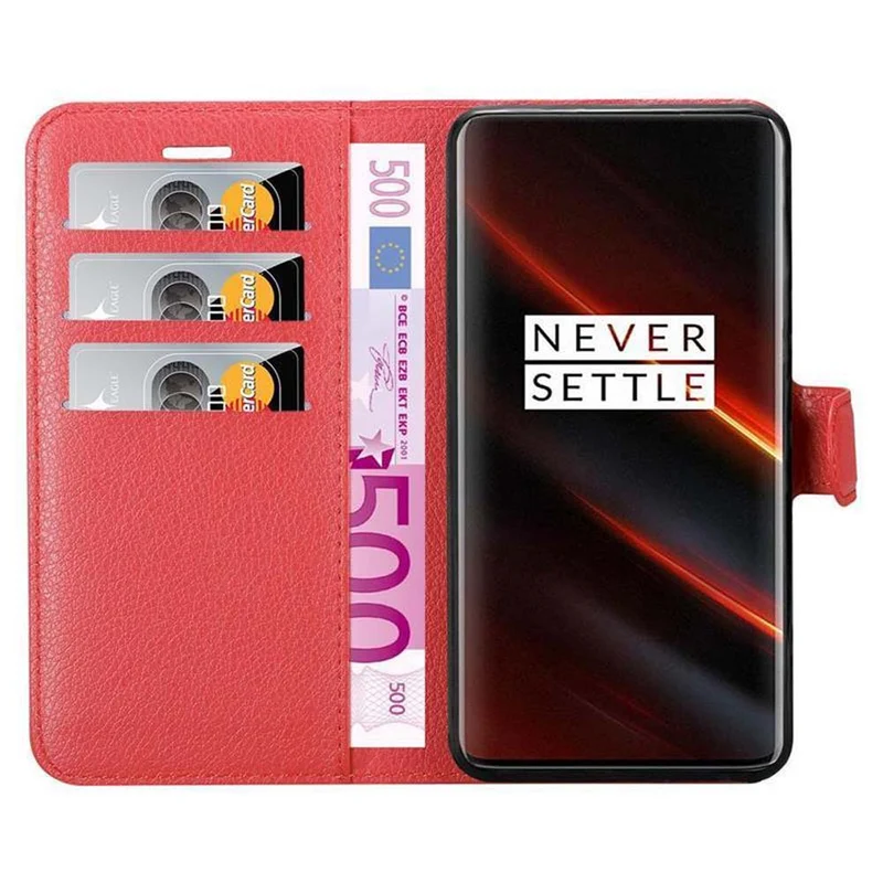Cadorabo Hülle kompatibel mit OnePlus 7T PRO Schutzhülle mit Magnetverschluss, Standfunktion und Kartenfach